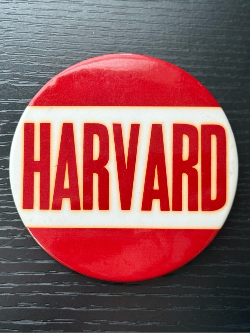 Vintage “HARVARD” Crimson & White Large Pinback Button